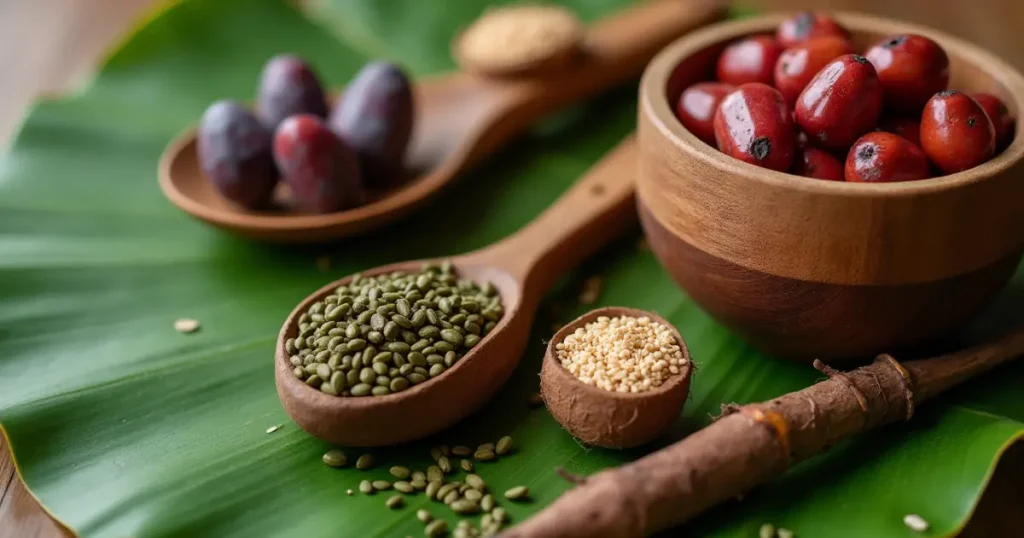 Close-up view ingredients in brazilian mounjaro setting